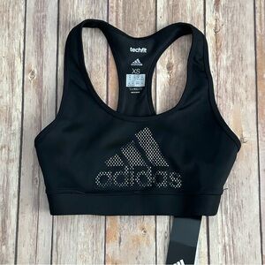 adidas Black Techfit Racerback Sports Bra